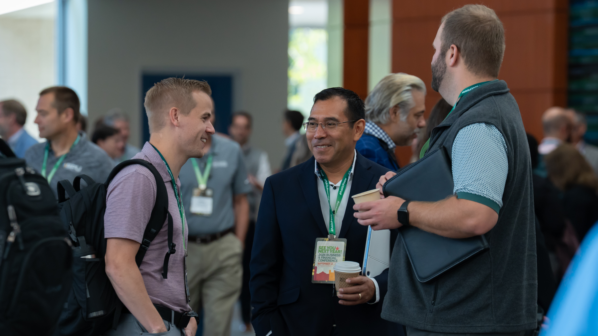 People talking during conference