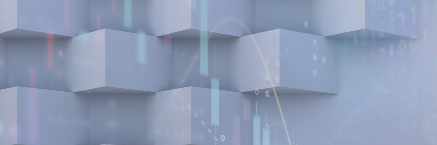 Abstract artwork with a wall of raised blocks and symbols representing data (screened)
