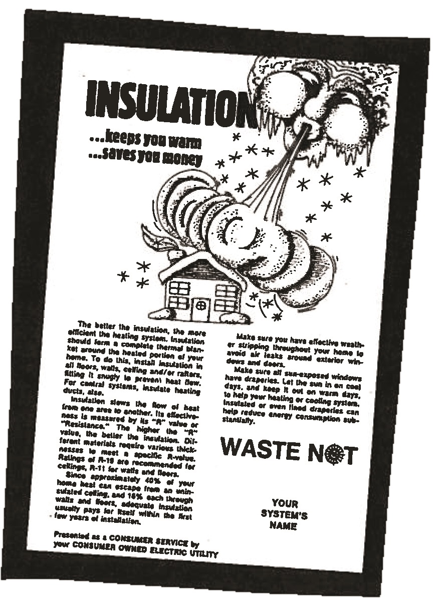 Ad template from 1977 about insulation 