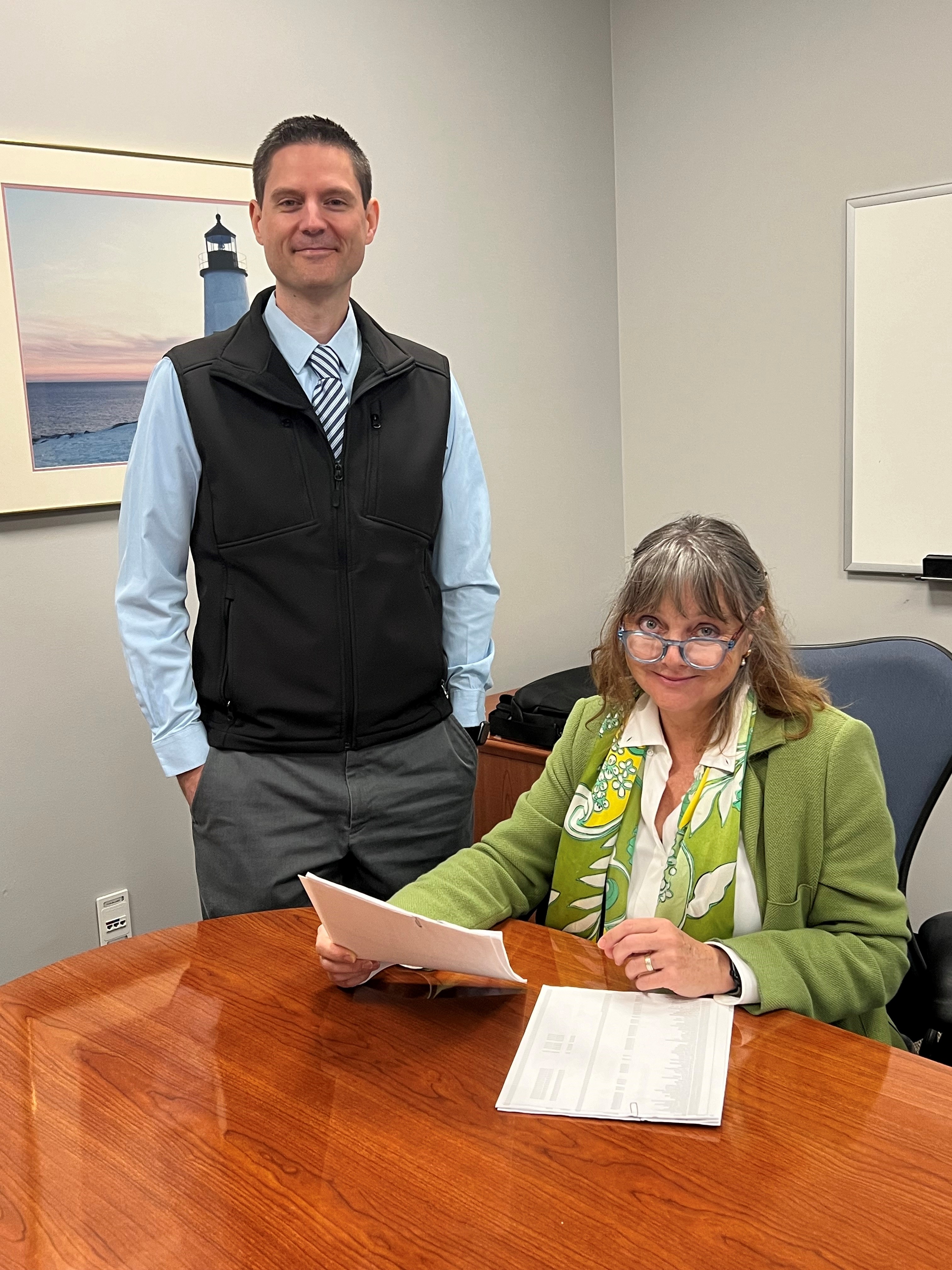 Jason Bulger and Laura Scott with Concord Municipal Light Plant