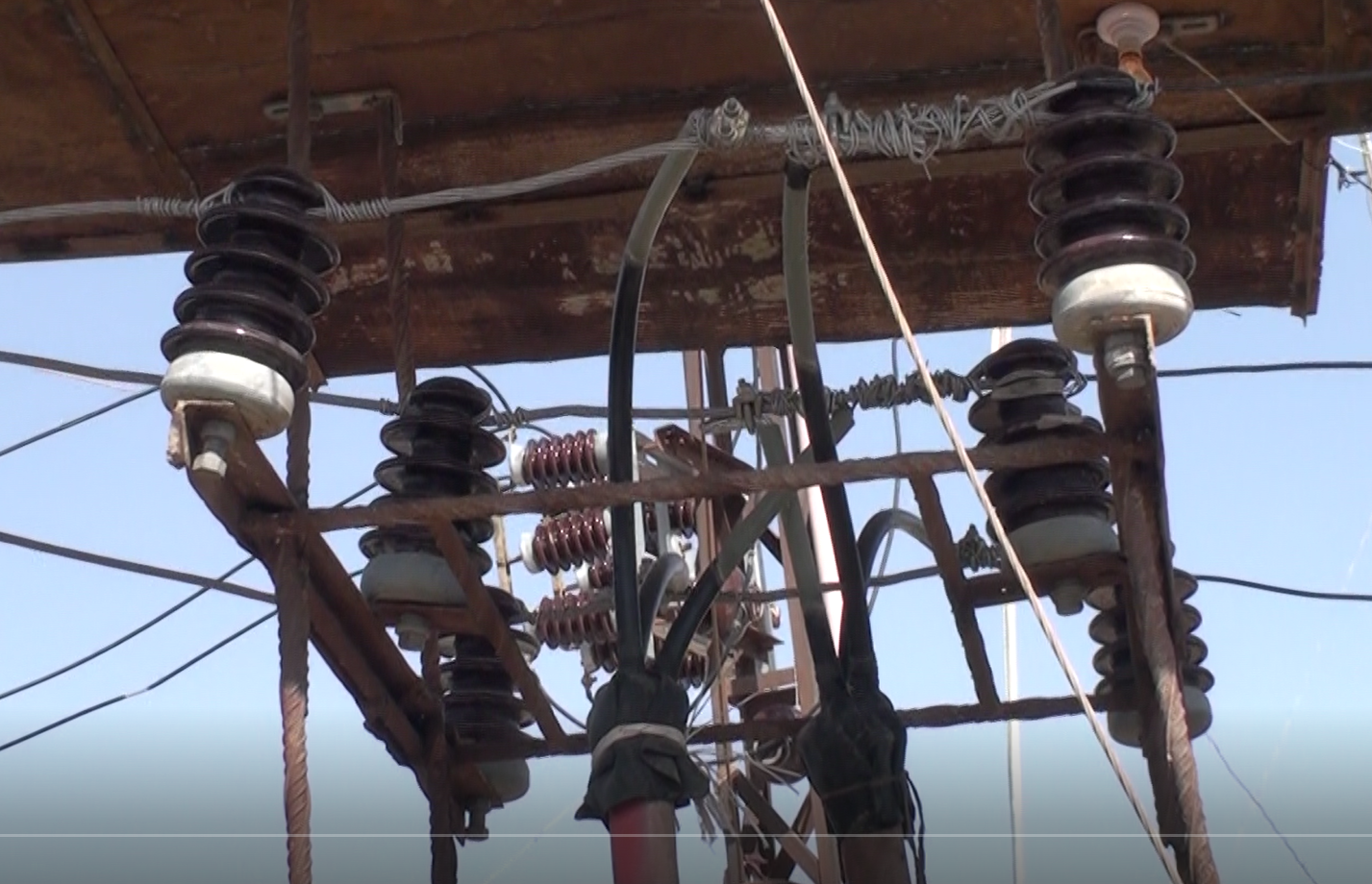 Detail of termination inside a substation