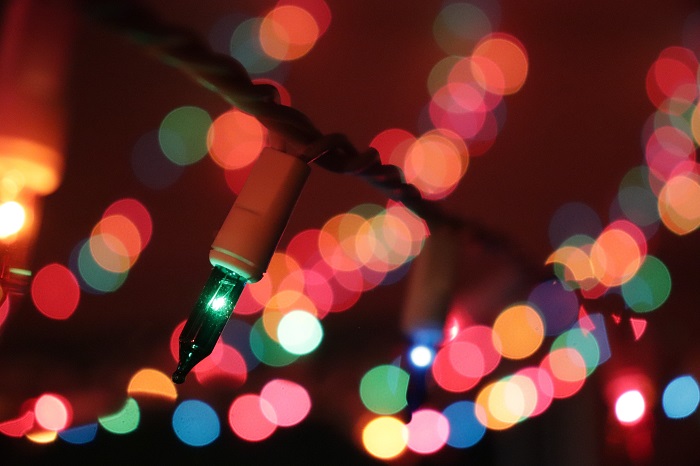 Colorful holiday lights
