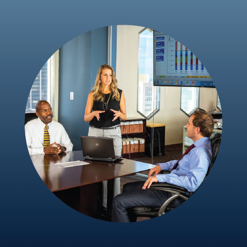 Person giving a presentation