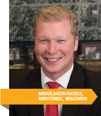 Mayor Justin Nickels, Manitowoc, WI
