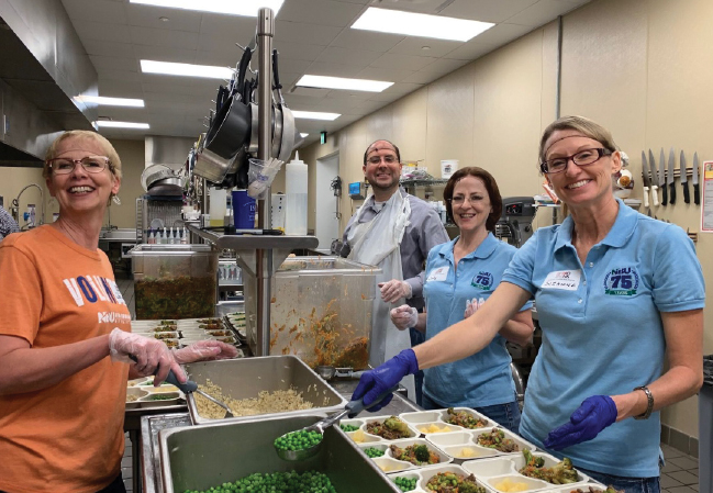 New Braunfels Utilities employees volunteering