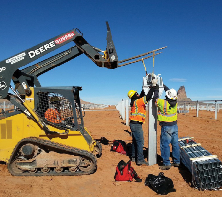Construction on the Kayenta solar project