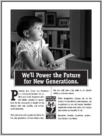 Ad template 1990s on community ownership
