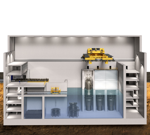 cross section of NuScale modular design, courtesy NuScale Power LLC