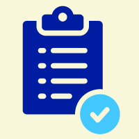 Checklist icon representing a series of tools approved within your AI policy