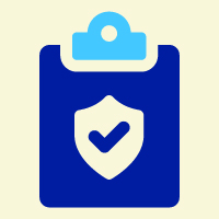 Safety check on a clipboard icon, representing the understood use limits within your AI policy