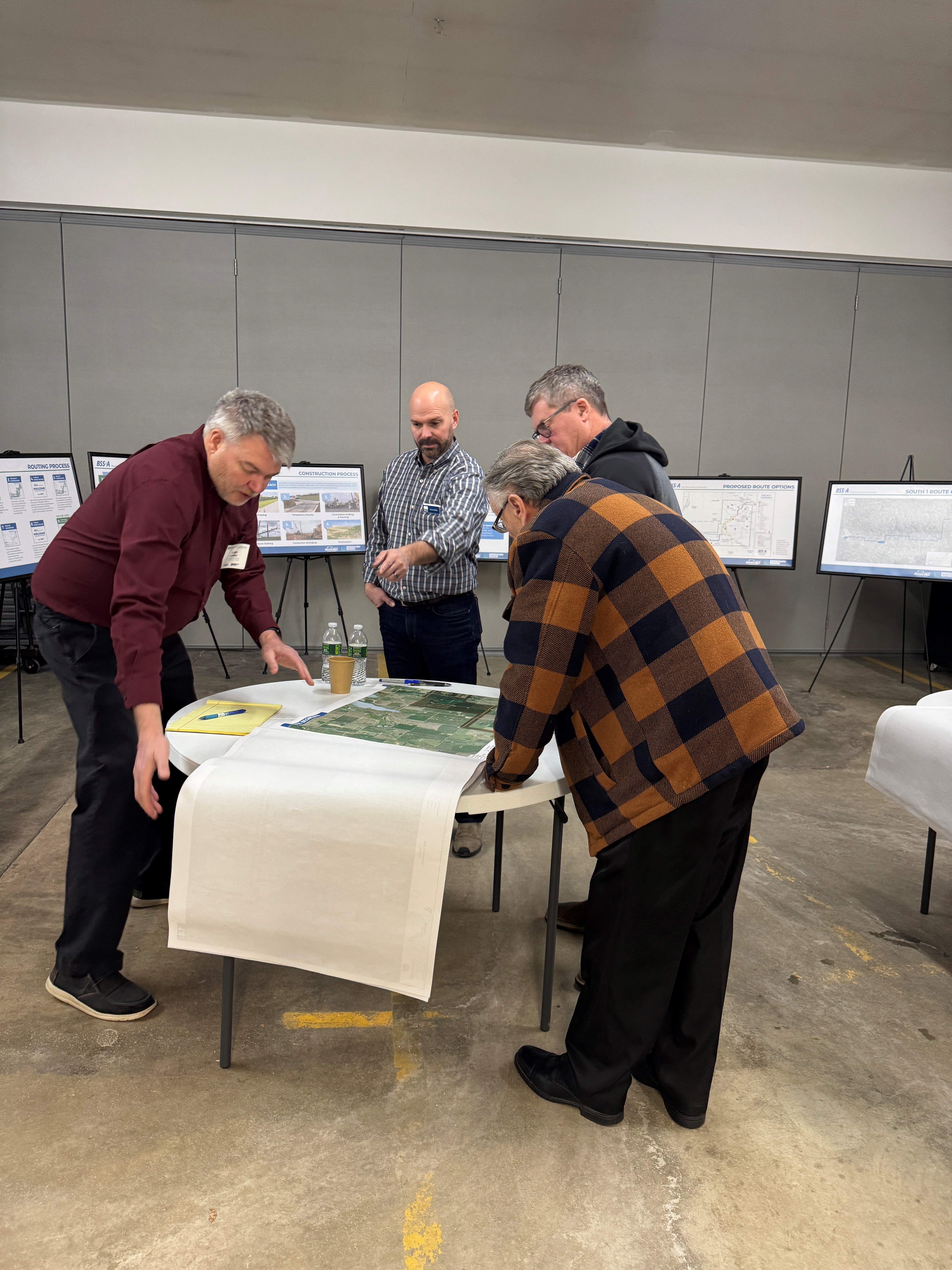 MRES' Brian Zavesky talks to landowners about the Big Stone South to Alexandria project