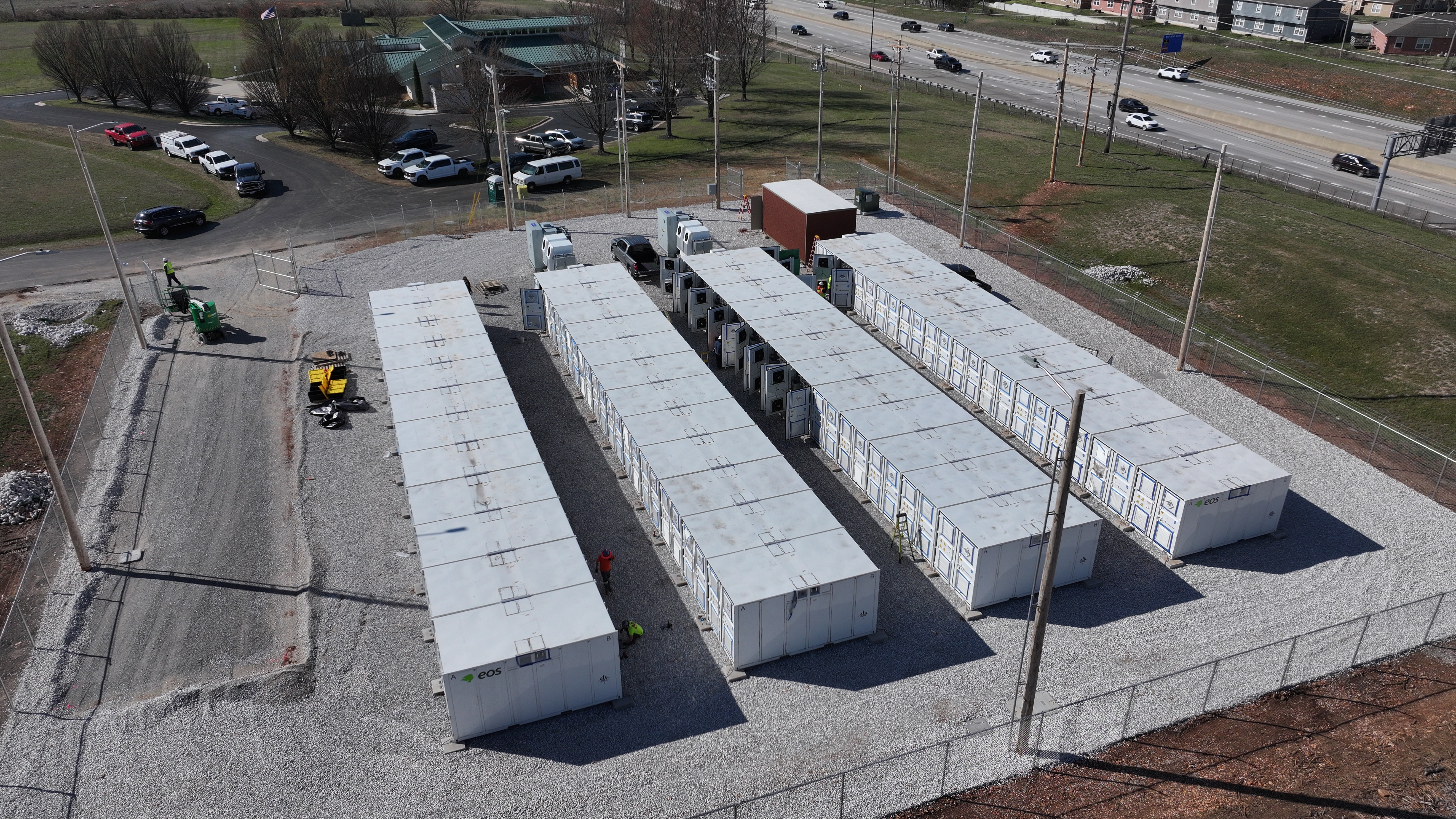 City Utilities of Springfield battery storage facility at the Blackman Water Treatment Plant.