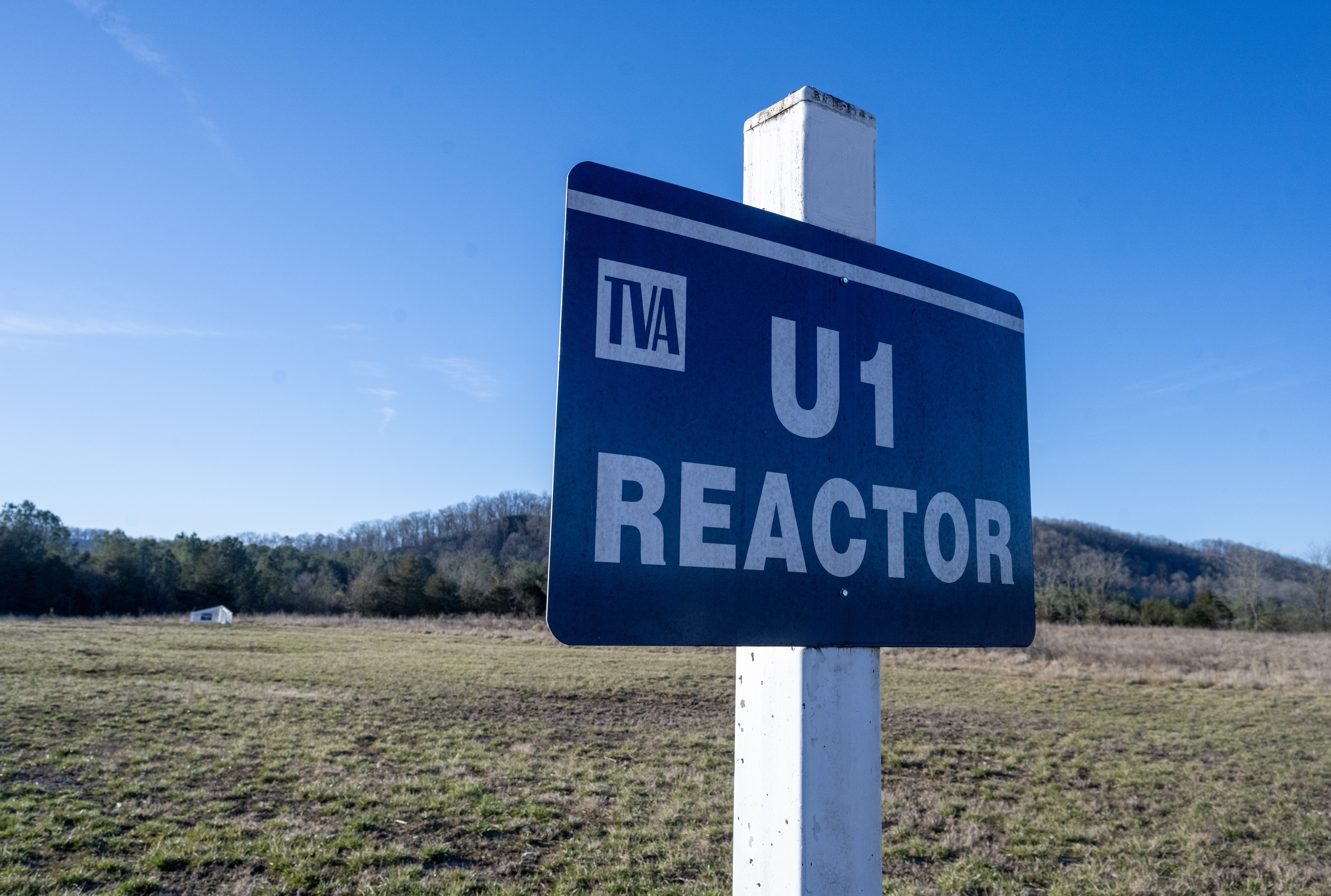 Sign denoting TVA's U1 nuclear reactor near the Clinch River