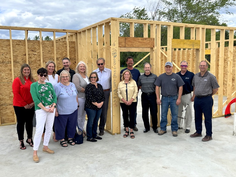 Lakota Municipal Utilities at a Spark Homes Construction