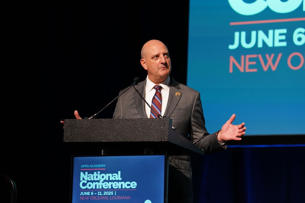 APPA President & CEO Scott Corwin speaking at APPA's National Conference in New Orleans, June 9, 2025