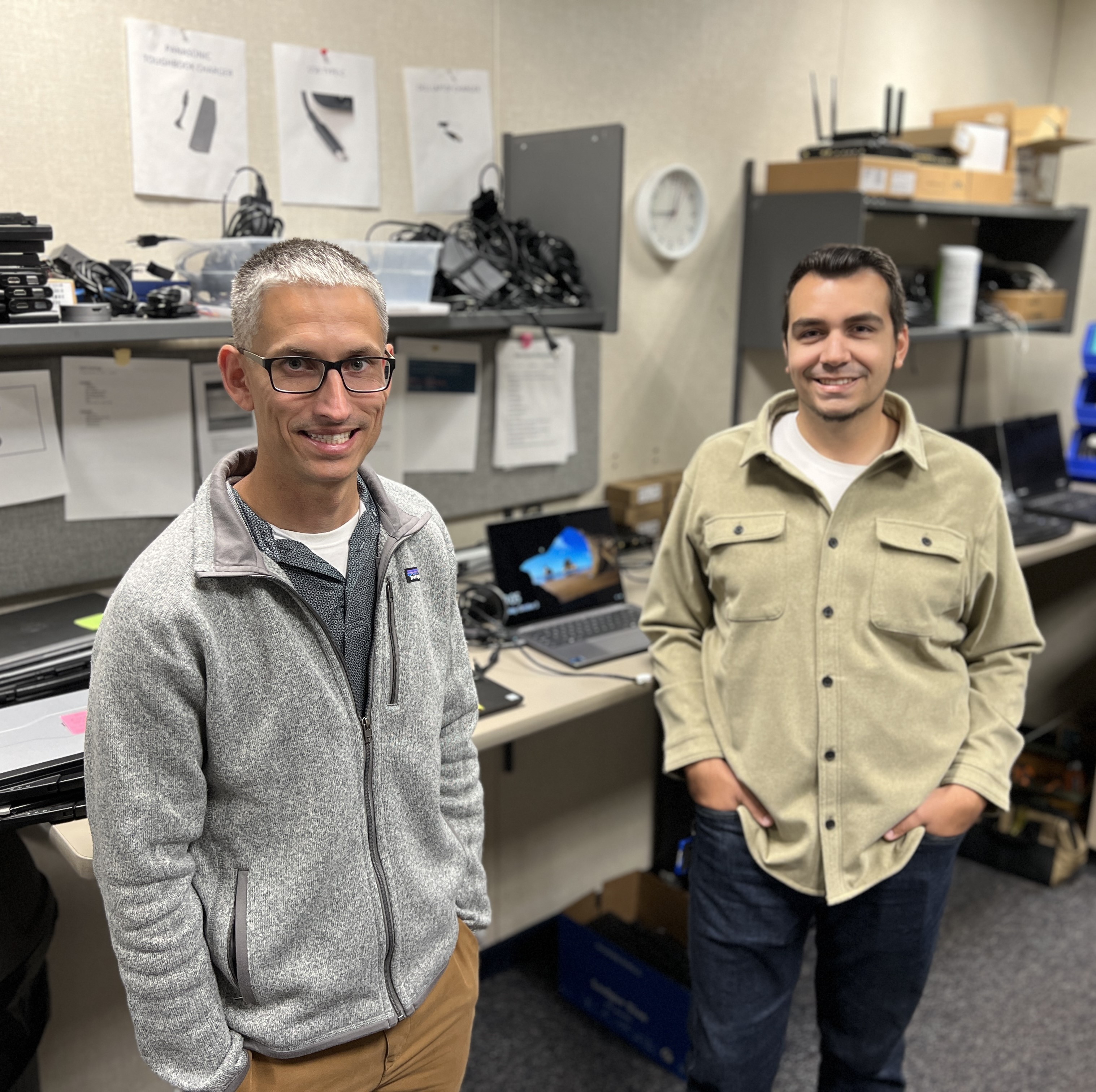 William Wescott and Evan Sousa at the Turlock Irrigation District