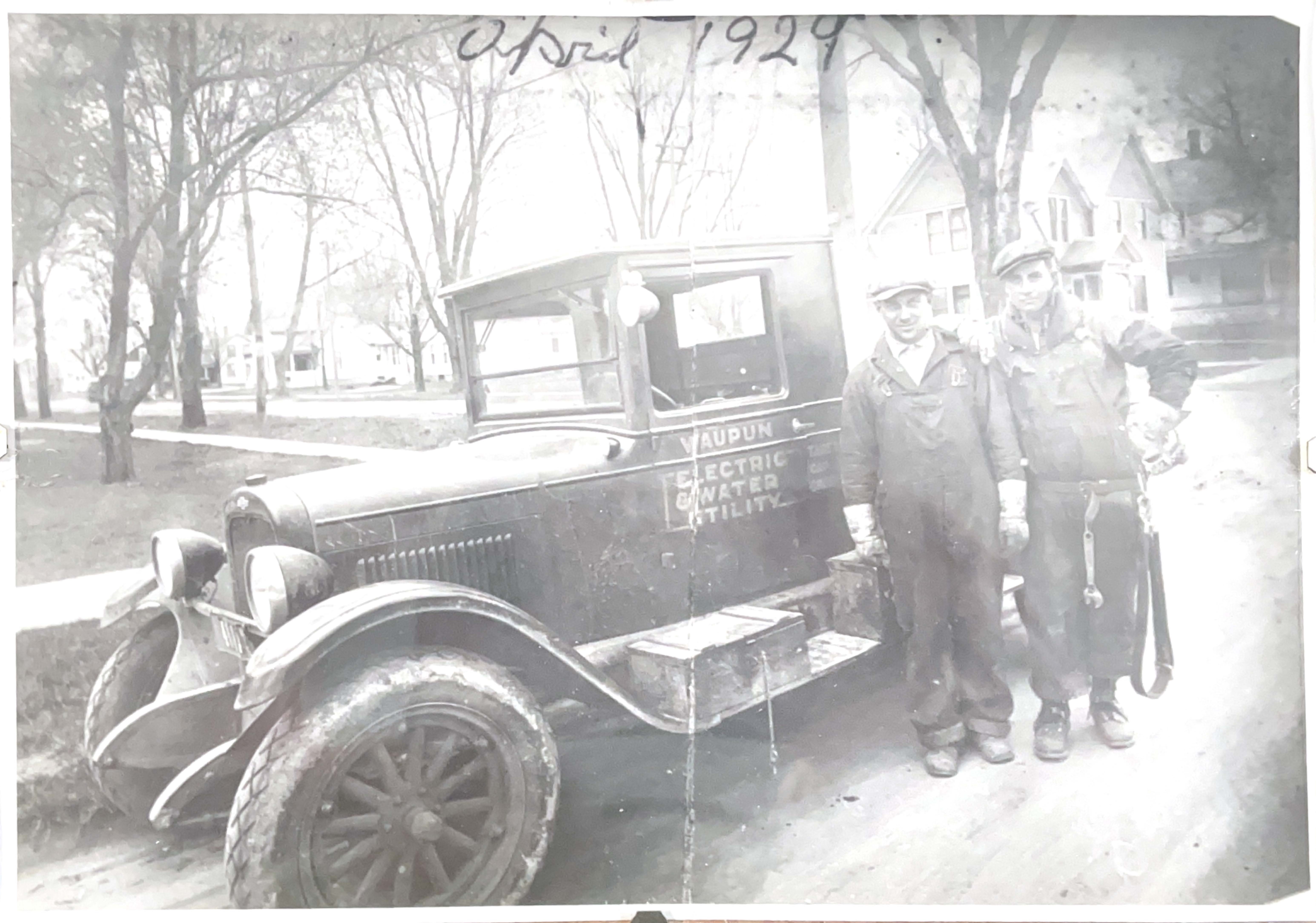 Crew members from Waupun Utilities in the early 1900s