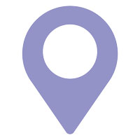 Gray blue location marker