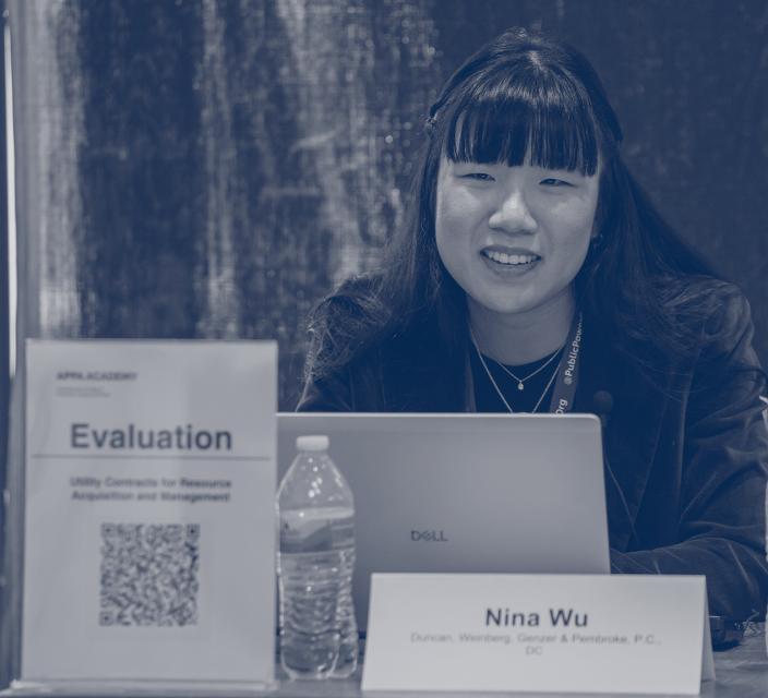 Person speaking during conference session