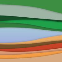 Layers of colorful waves