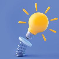 light bulb on a spring