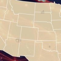 Section of a map of the U.S.