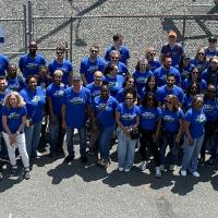 Group shot of APPA's staff posing outside Easton Utilities headquarters in Easton, Maryland, May 2025