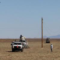 Crews work during Light Up Navajo III, April 2022