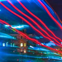 US Capitol building with light effects