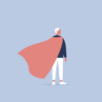 three people with capes