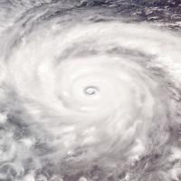 typhoon over the pacific