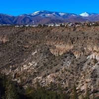View of Los Alamos NM across canyon