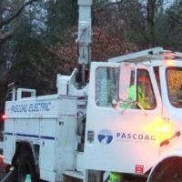 Pascoag Utility District crew doing repairs after storm