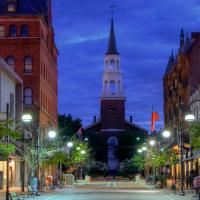 Street in Burlington at night