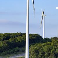 Wind turbines on a West Virginia mountain