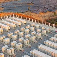 Energy storage trailers paired with a solar field