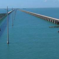 Transmission lines over water in Florida Keys