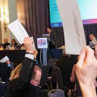 Members voting on policy resolutions at APPA's Legislative Rally.