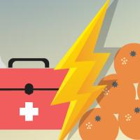 food, electric bolt, gasoline, and mobile phone icon