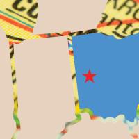 Map showing relative location of Yellow Springs, Ohio