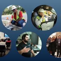 Series of images showing different utility operations areas