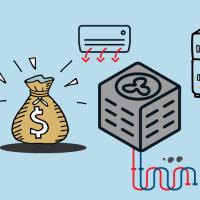 sketch like icons on energy and temperature