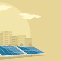 solar panels against a yellow background