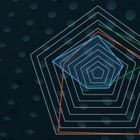 comparative plot chart with blue area filled in