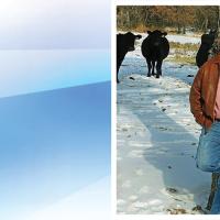 Gary Jones, city manager for Altus, OK, with his wife, dog, and cows