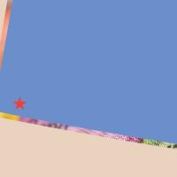 Star marking relative location of Washington City, Utah