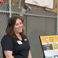 Mariana Greene attending a community career event for New River Light and Power