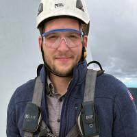 Dylan Lewellyn visiting the Berkshire Wind site.