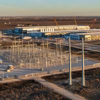 Aerial view of data center in Centralia, Washington