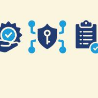 Icons representing the core elements of a sound utility AI policy - including definitions, use limits, procedures, and enforcement